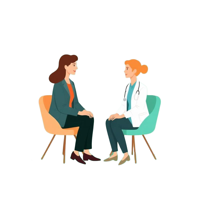 Psychologist and patient during a therapy session